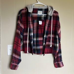 American Eagle Cropped Hoodie Shirt